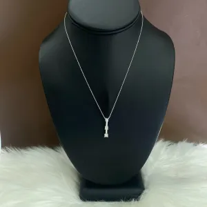 10K White Gold Diamond Luxury Pendant Ct Dia / 1.2gr