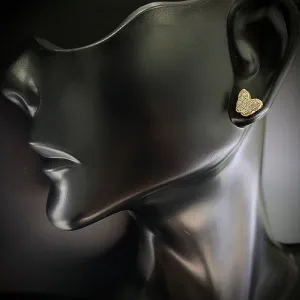 10K Yellow Gold Diamond Butterfly Stud Earrings 0.12Ct / 1gr