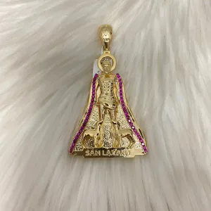 10K Yellow Gold San Lazaro Pendant / 4.08 Ruby / 36.4gr / 3in