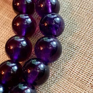 10mm Dark Amethyst Beads