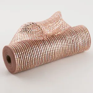 10" All Foil Thick Metallic Mesh: Rose Gold