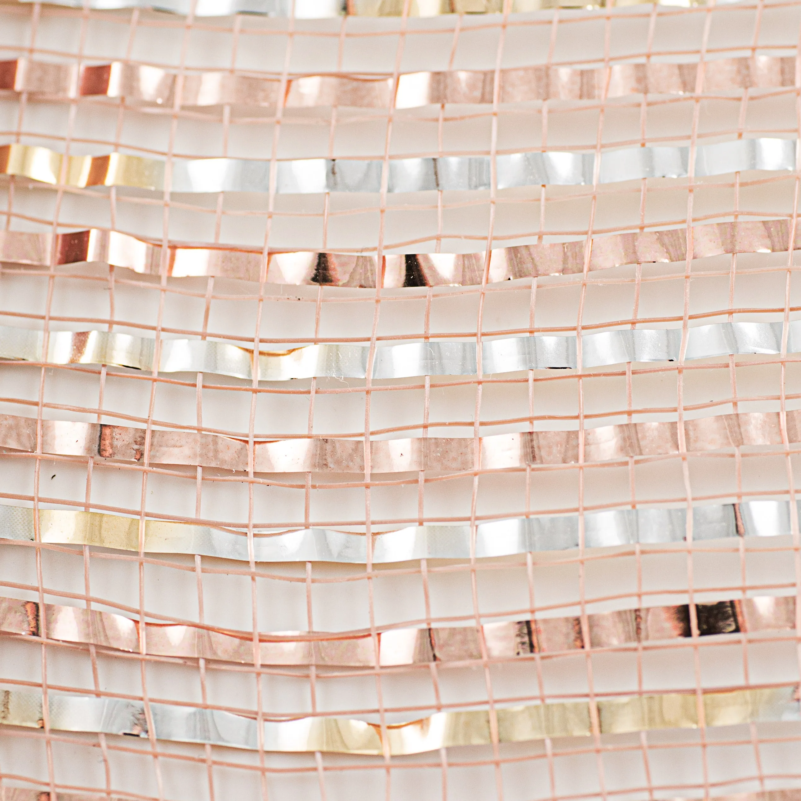 10" All Foil Thick Metallic Mesh: Rose Gold