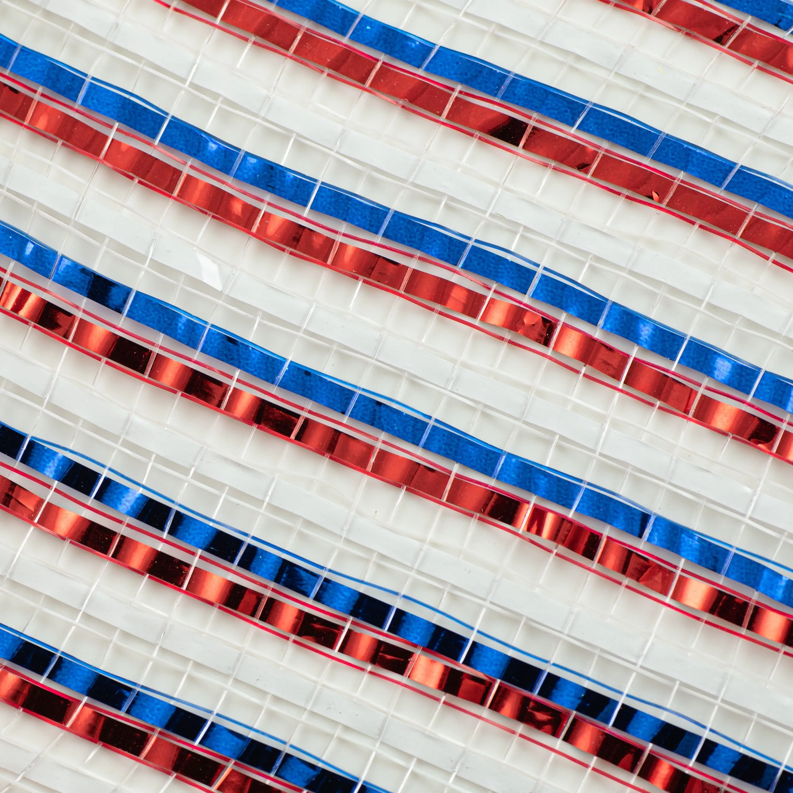 10" All Foil Thin Stripes Mesh: Red, White, Blue