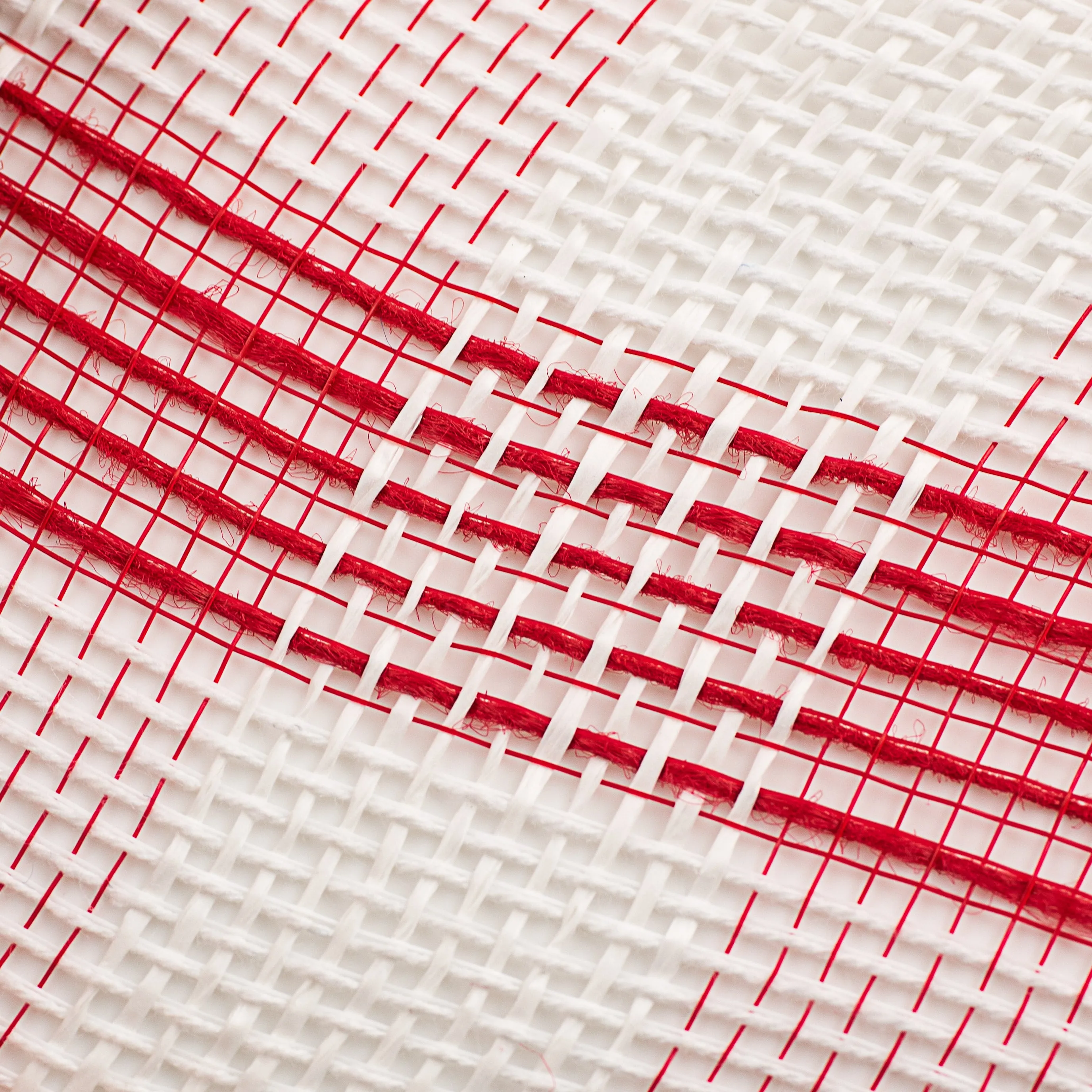 10" Cotton Check Deco Mesh: Red & White