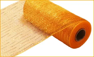 10" Deco Poly Mesh: Metallic Bright Gold