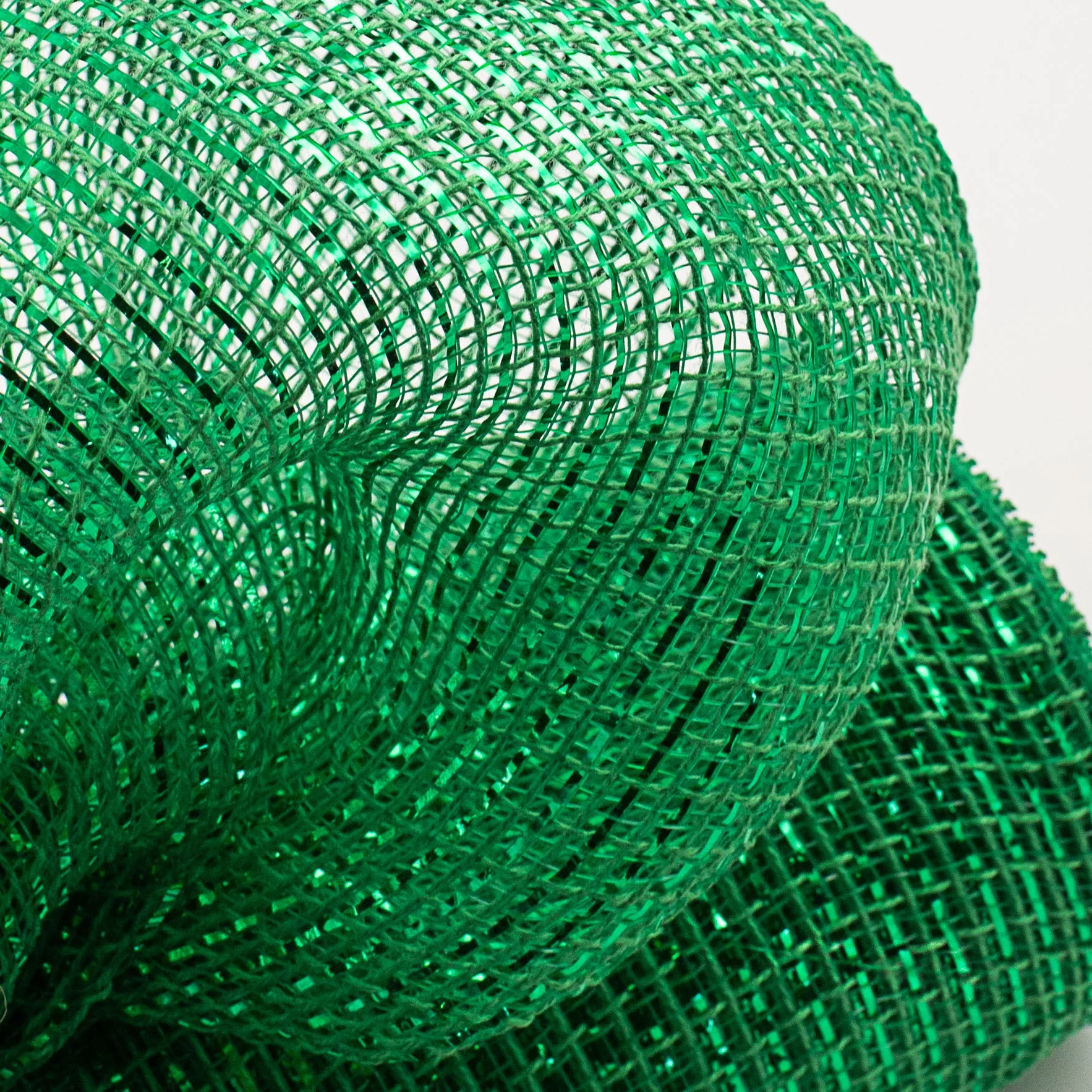 10" Fabric Mesh: Metallic Emerald