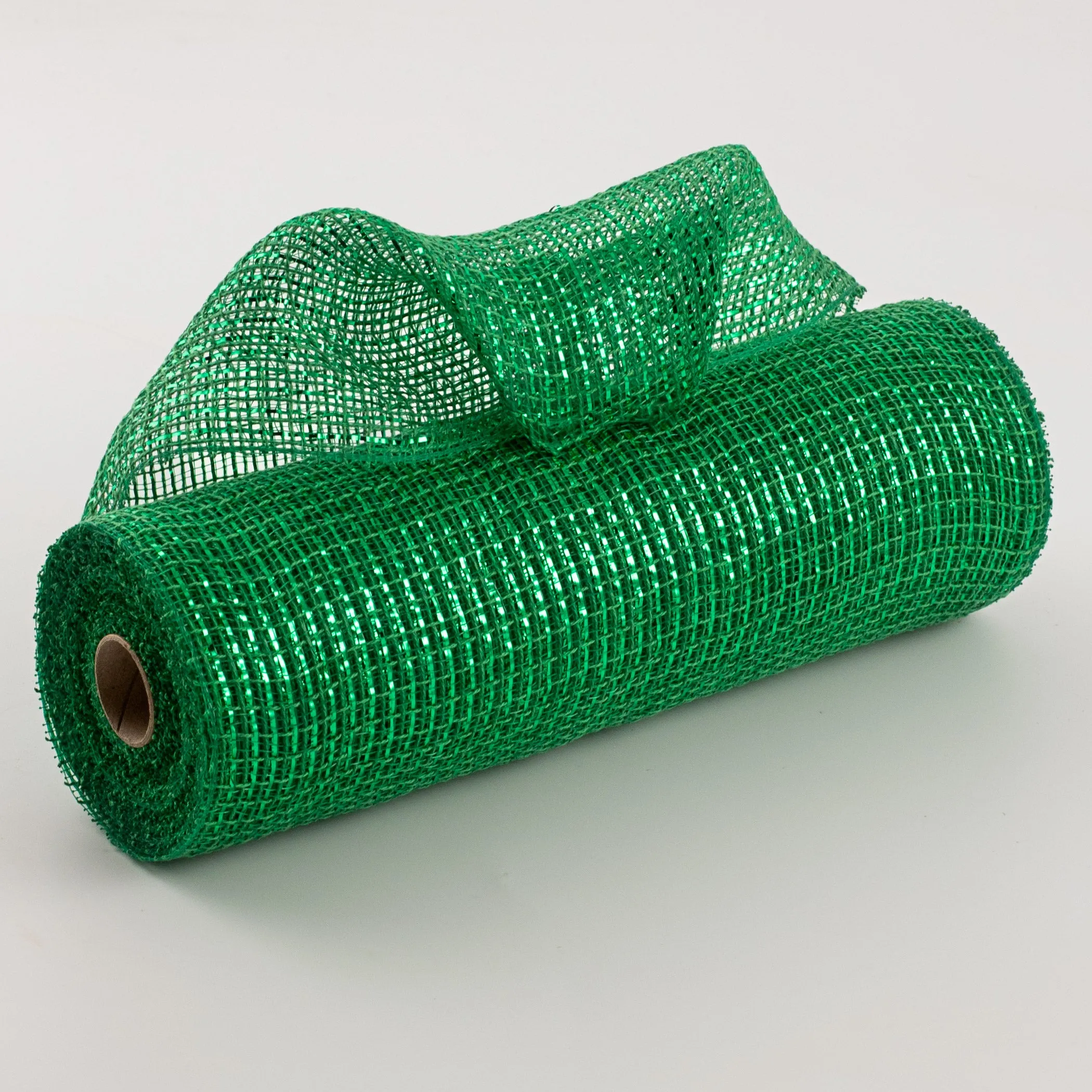 10" Fabric Mesh: Metallic Emerald