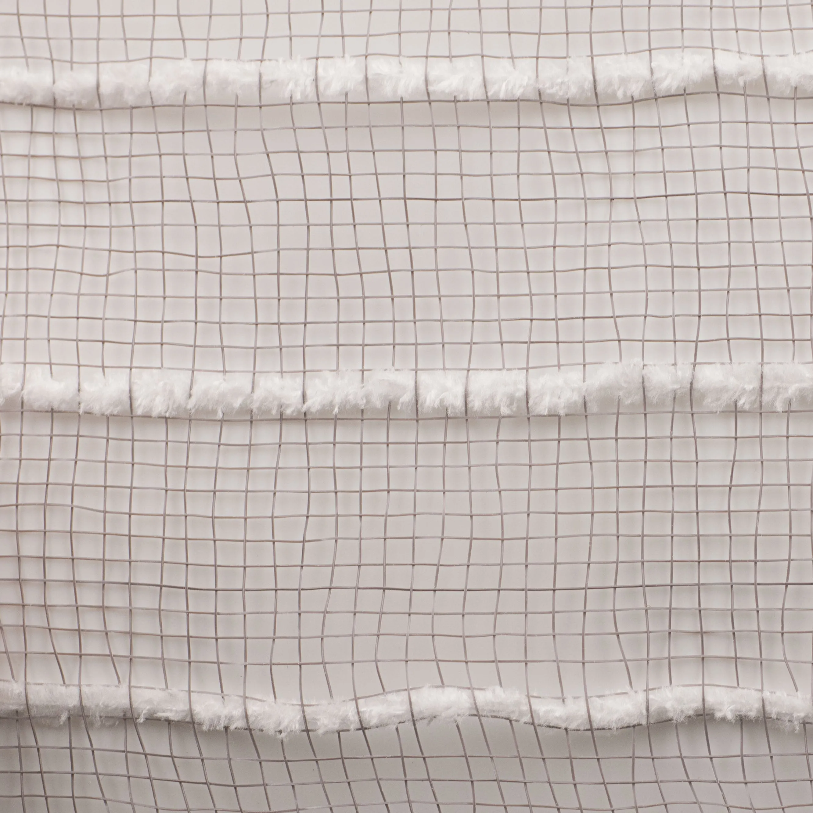 10" Fuzzy Stripe Mesh: Pewter