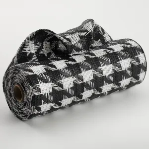 10" Houndstooth Woven Mesh: Black & White