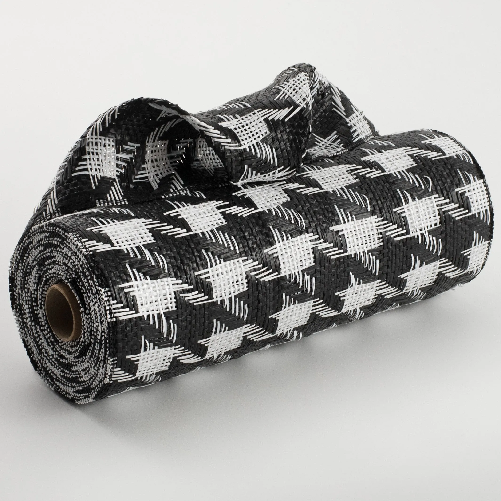 10" Houndstooth Woven Mesh: Black & White