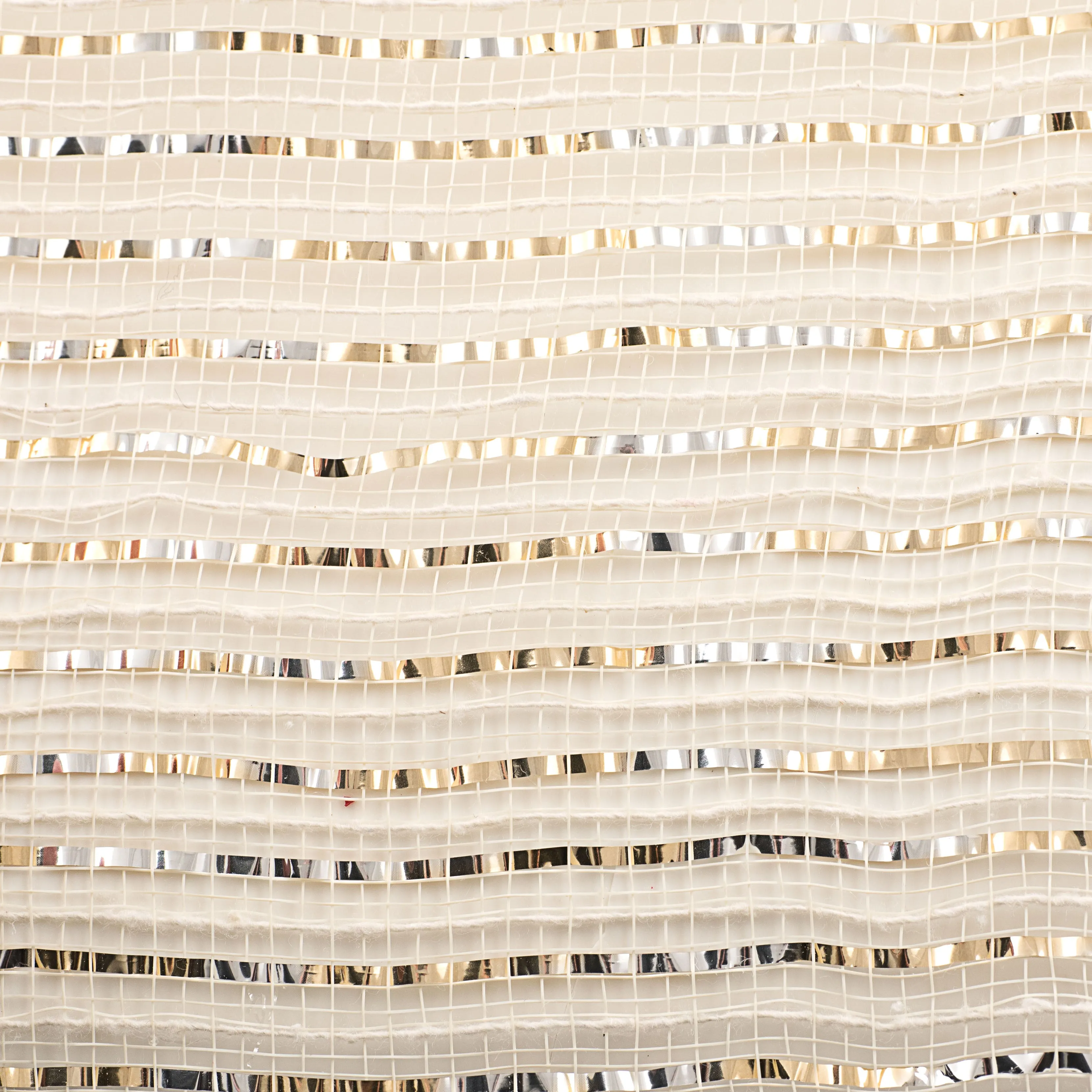 10" Jute & Metallic Mesh: Ivory, Gold, Silver
