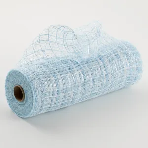 10" Metallic Tweed Mesh: Light Blue, White, Silver