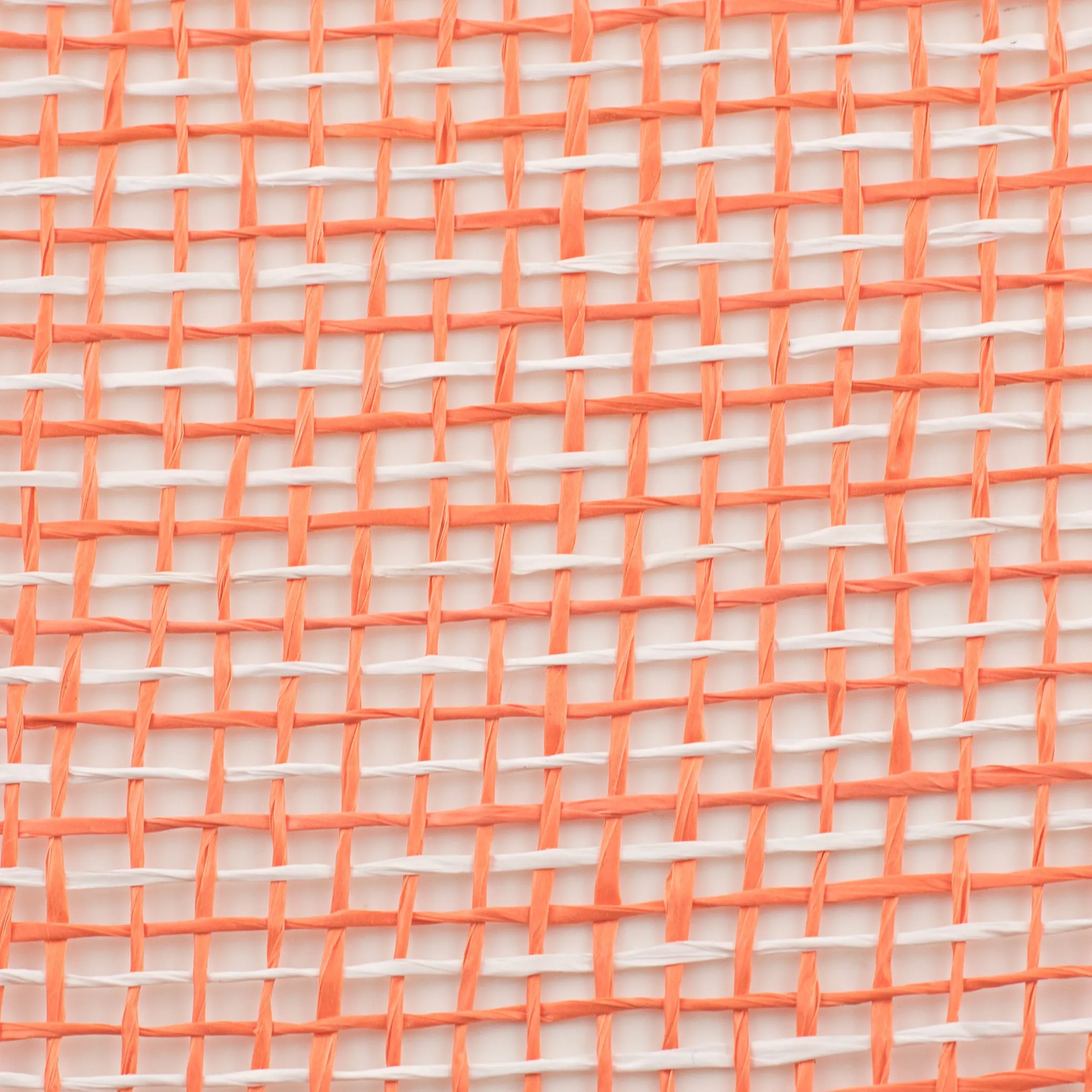 10" Multi Poly Burlap Check Mesh: Orange & White