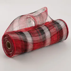 10" Plaid Mesh: Christmas