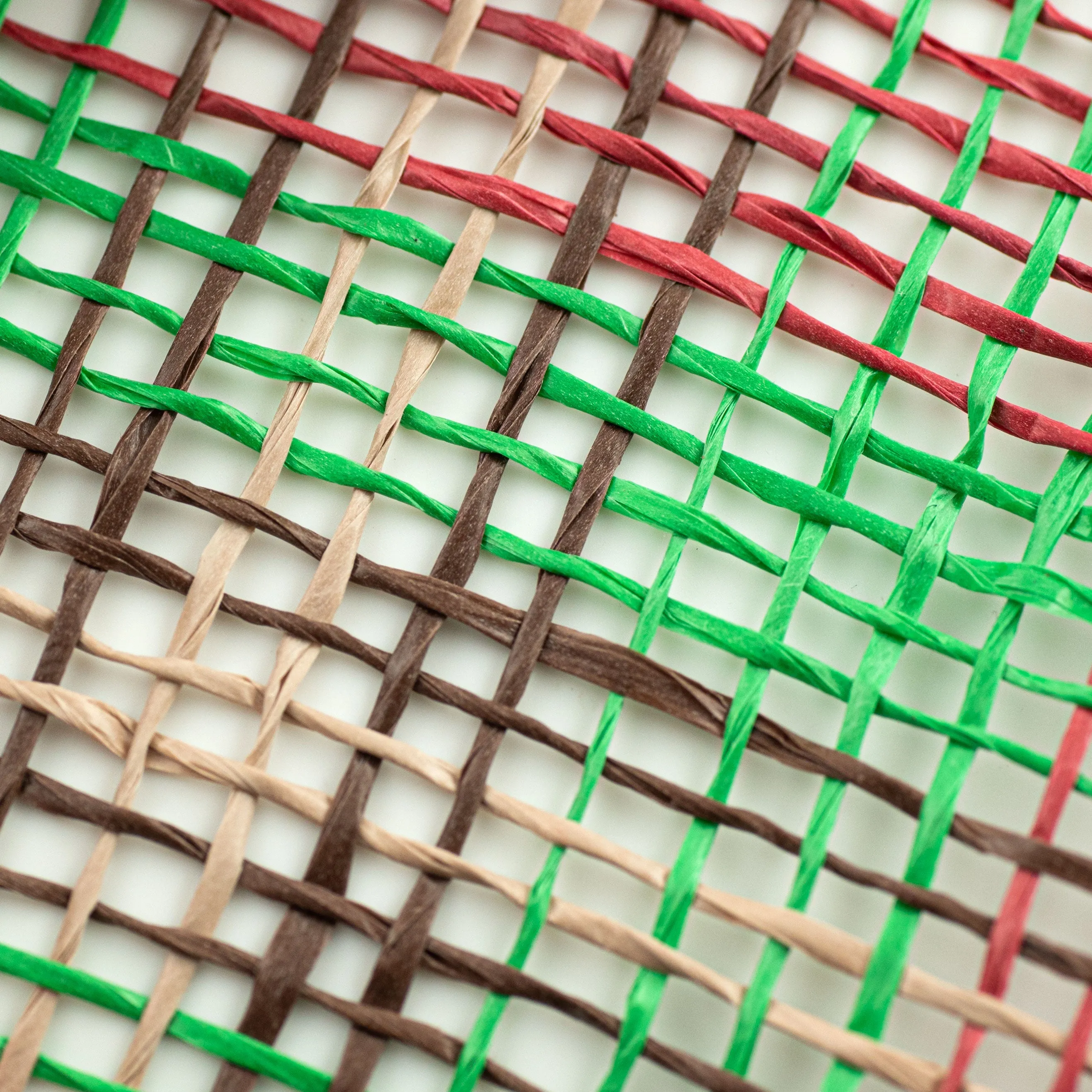 10" Plaid Poly Burlap Mesh: Cranberry, Emerald, Chocolate, Natural, Cream