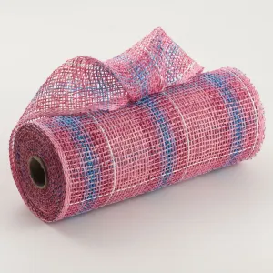 10" Plaid Poly Burlap Mesh: Pink, Fuchsia, Lavender, Blue, White