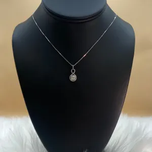 14K White Gold Infinite Jewelry Set With Diamond / 3.6gr