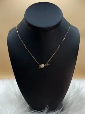 14K Yellow Gold Diamond Love Jewelry Set / 2.7gr