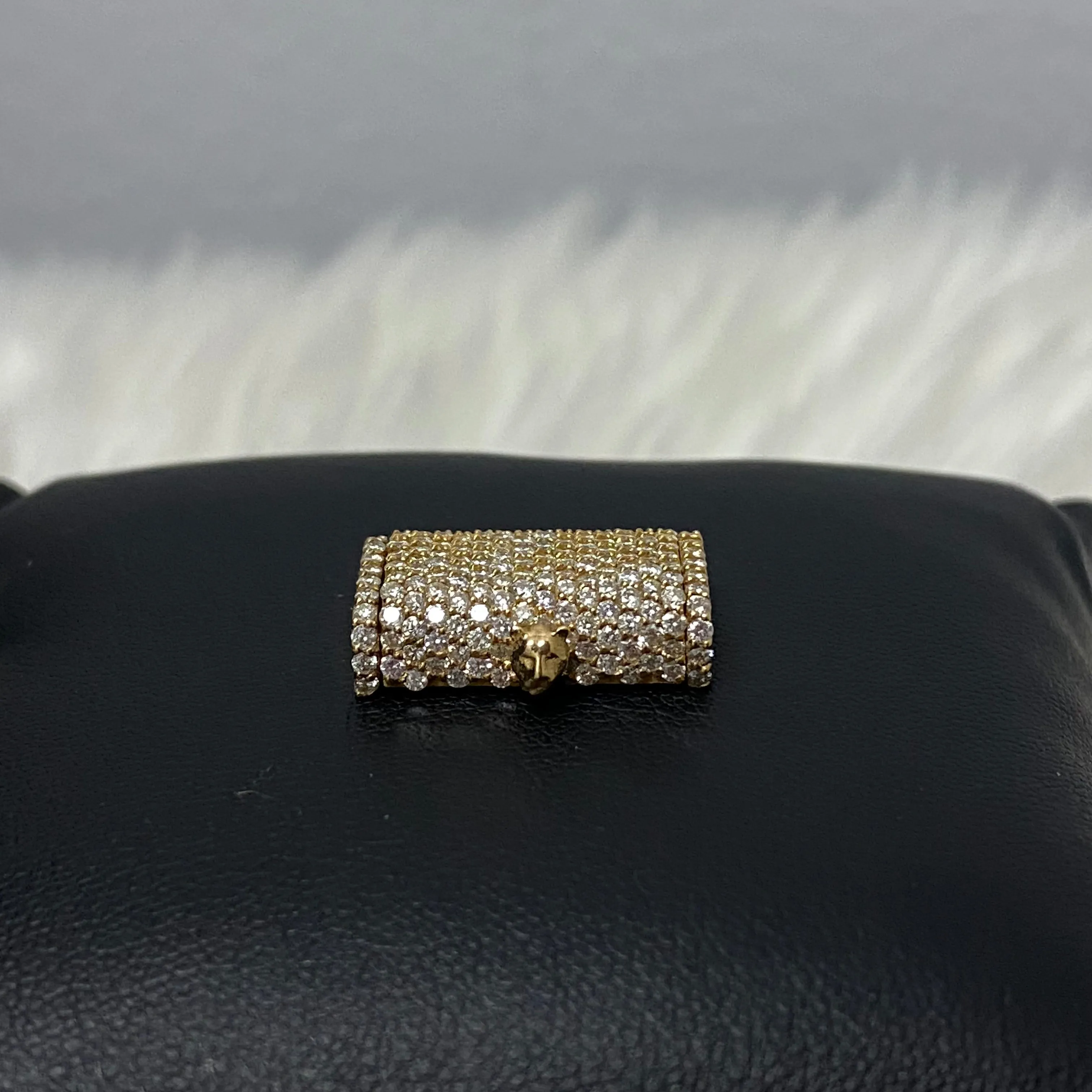 14K Yellow Gold Diamond Sleek Lock 2.04Ct Dia / 9.3gr / 12.5mm
