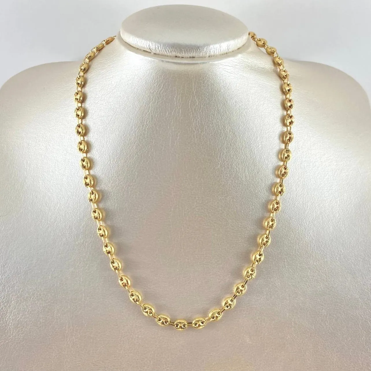 18K Yellow Gold Diamond Cut Gc Link Chain / 14.2gr / 5.7mm / 18in
