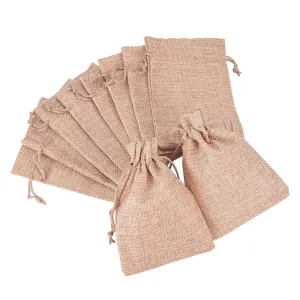 30 pc 30 PCS Linen Burlap Bags with Drawstring Gift Bags Jewelry Pouch for Wedding Party and DIY Craft, Flat Measurement: 13.5cm x 9.5 cm (5.31 x 3.74 Inch)