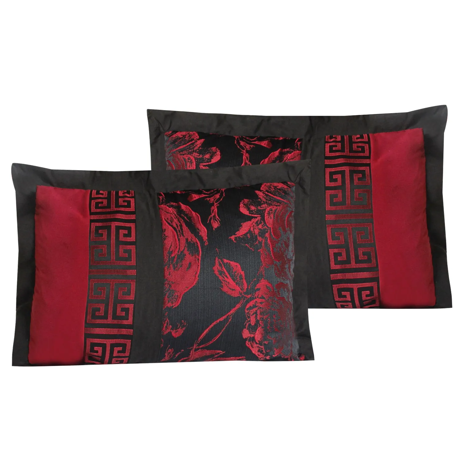 8 Piece Jacquard Fabric Patchwork Comforter Set Bed In A Bag-Tang