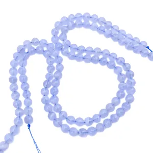 Agate Blue Lace AAA 6mm Smooth Rounds Bead Strand