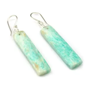 Amazonite Earrings with Sterling Silver French Ear Wires