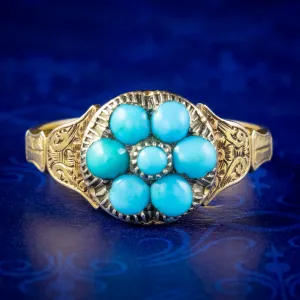 Antique Georgian Turquoise Forget Me Not Ring