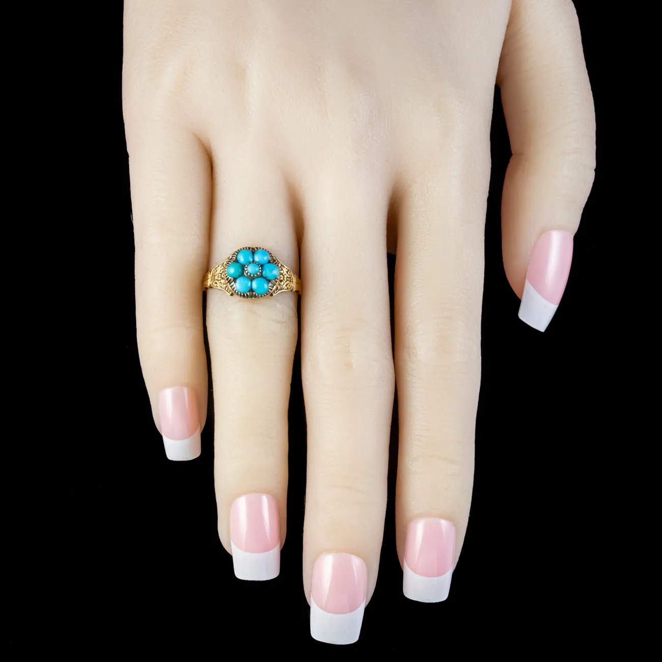 Antique Georgian Turquoise Forget Me Not Ring