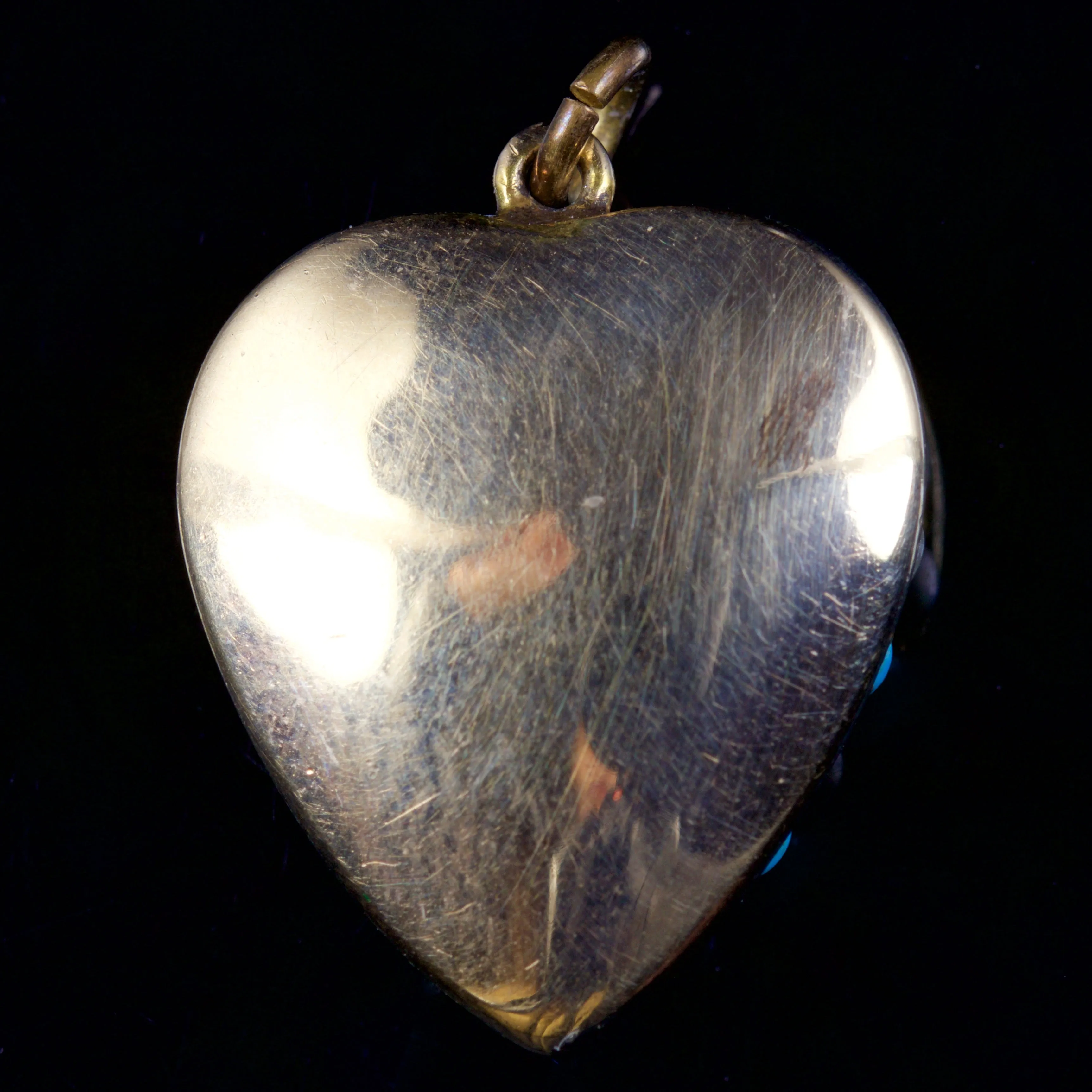 Antique Victorian Pearl Turquoise Pendant 15Ct Circa 1880