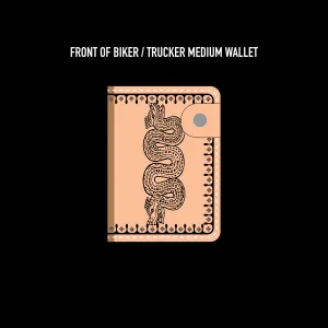 Aztec Snake Biker/Trucker Medium Wallet Mock Up
