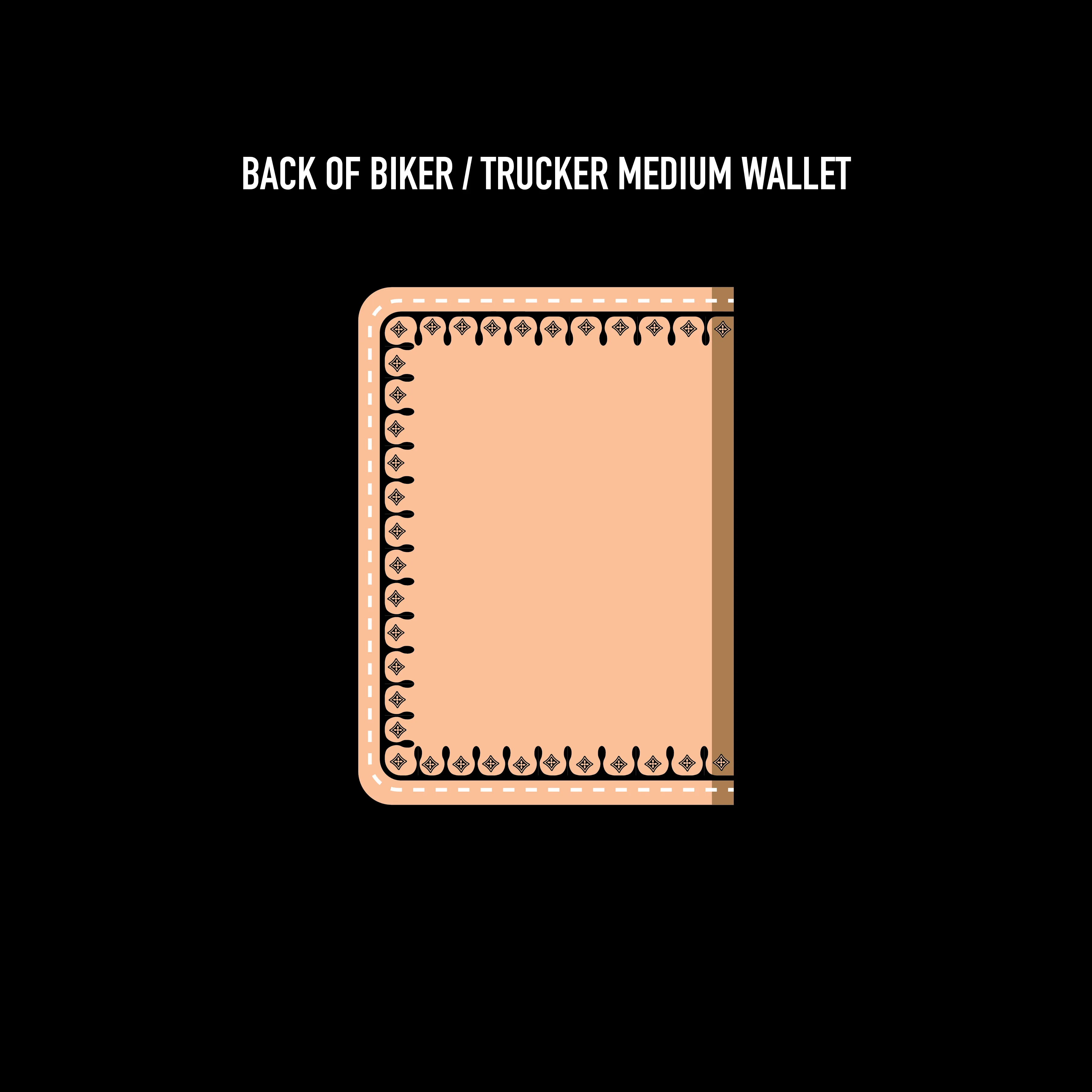 Aztec Snake Biker/Trucker Medium Wallet Mock Up