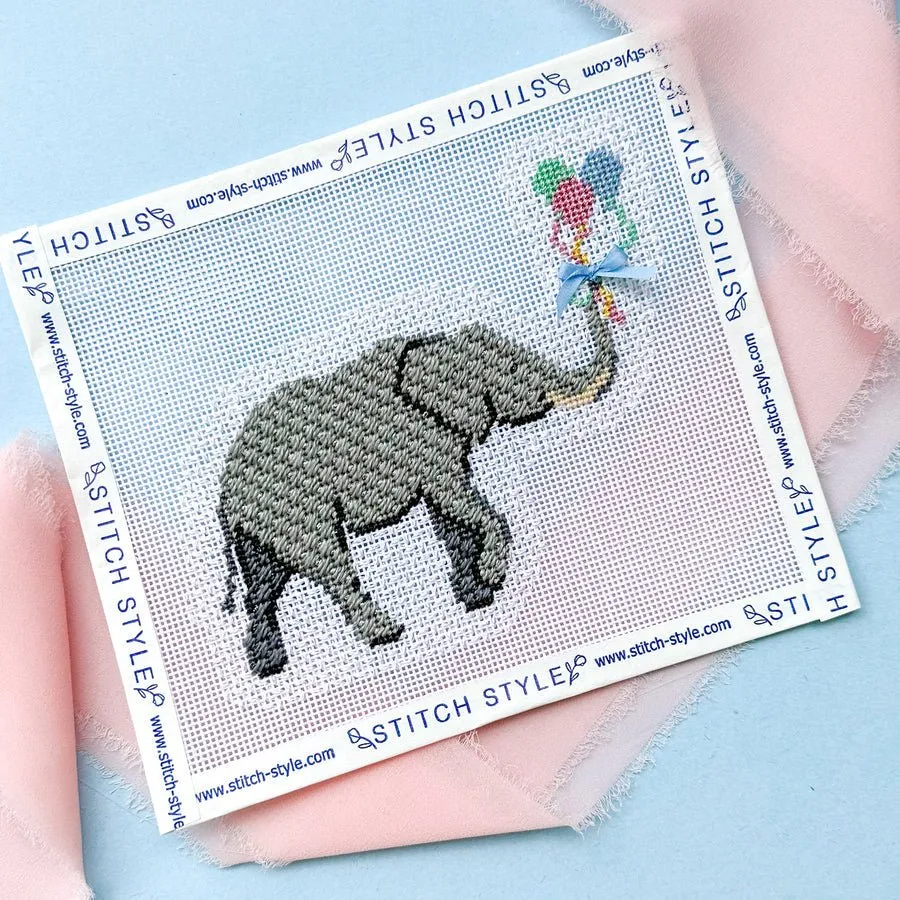 Baby Elephant with Balloons