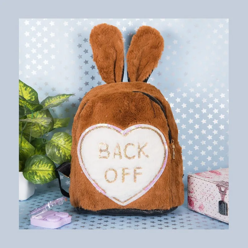 Back Off Print Kids Fur Bag