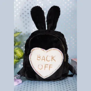 Back Off Print Kids Fur Bag