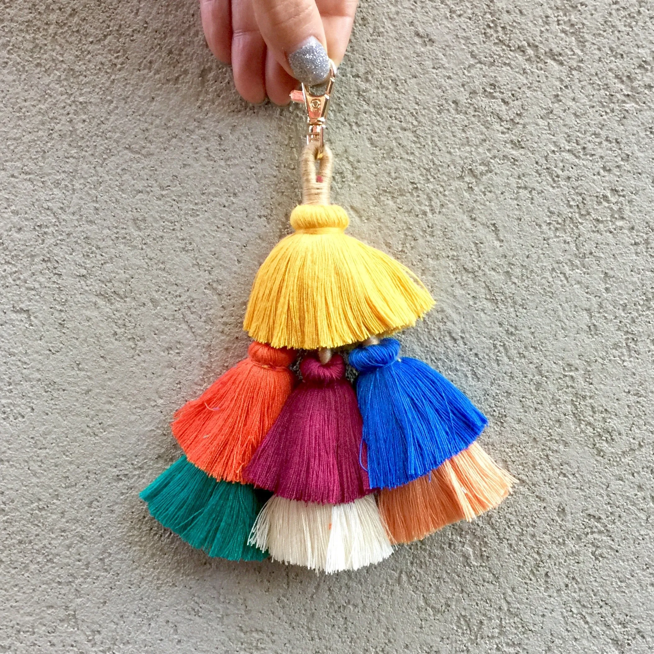 Barcelona Suede Clutch Pouch With Detachable Pom Pom Tassel