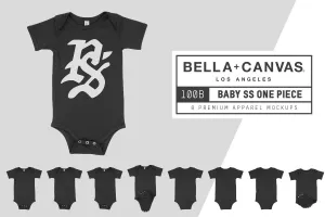 Bella   Canvas 100B Baby One Piece Mockups
