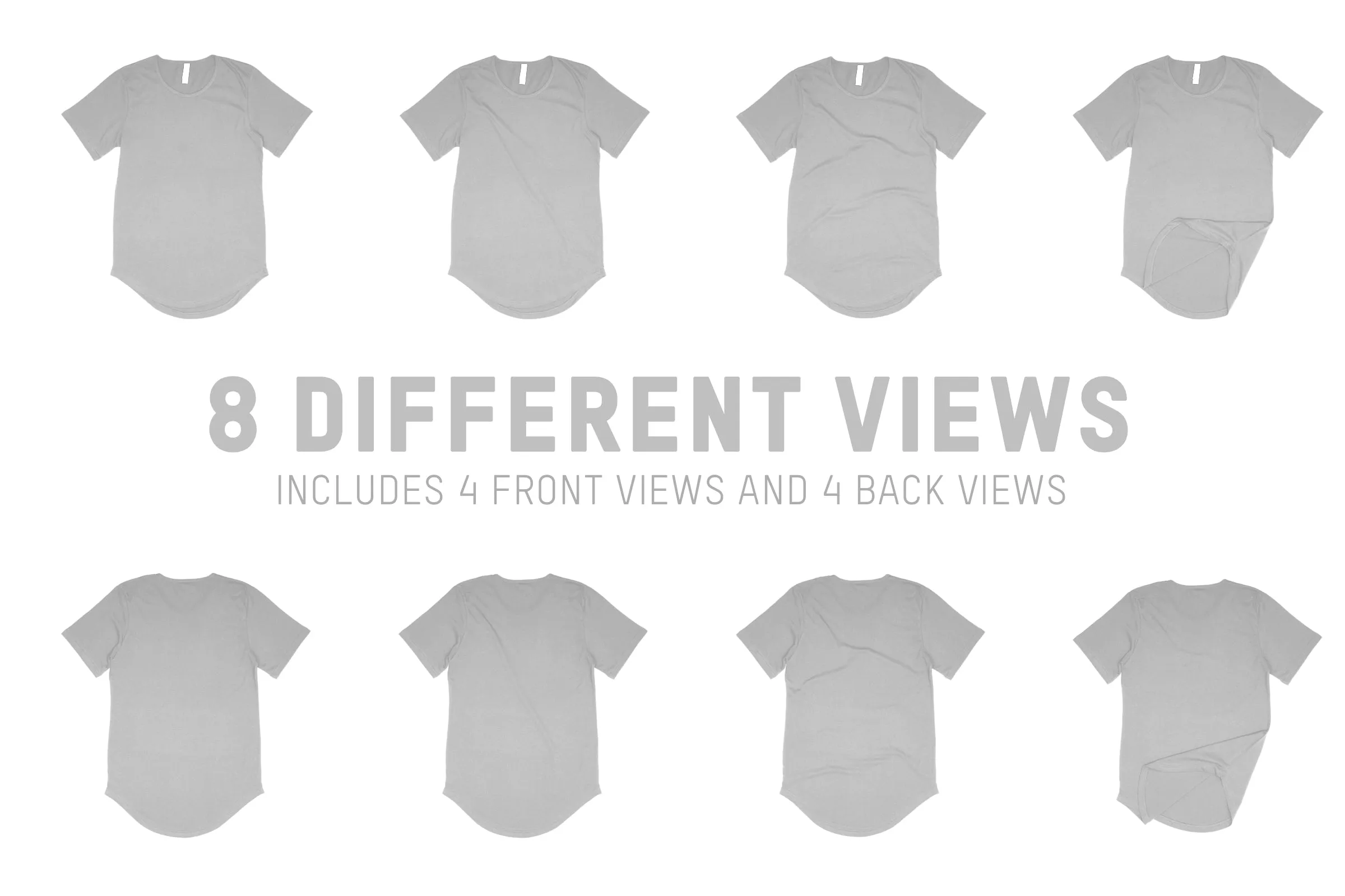 Bella   Canvas 3003 T-Shirt with Curved Hem Mockups