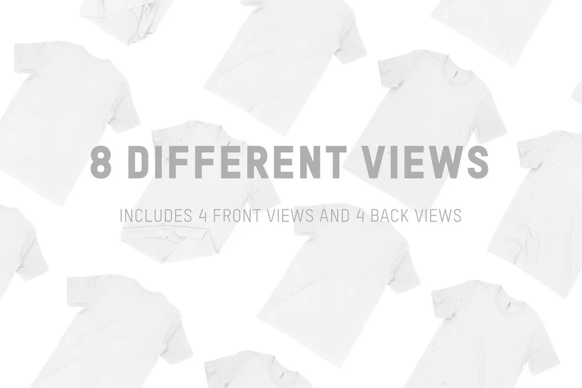 Bella   Canvas 3009 Distressed T-Shirt Mockups