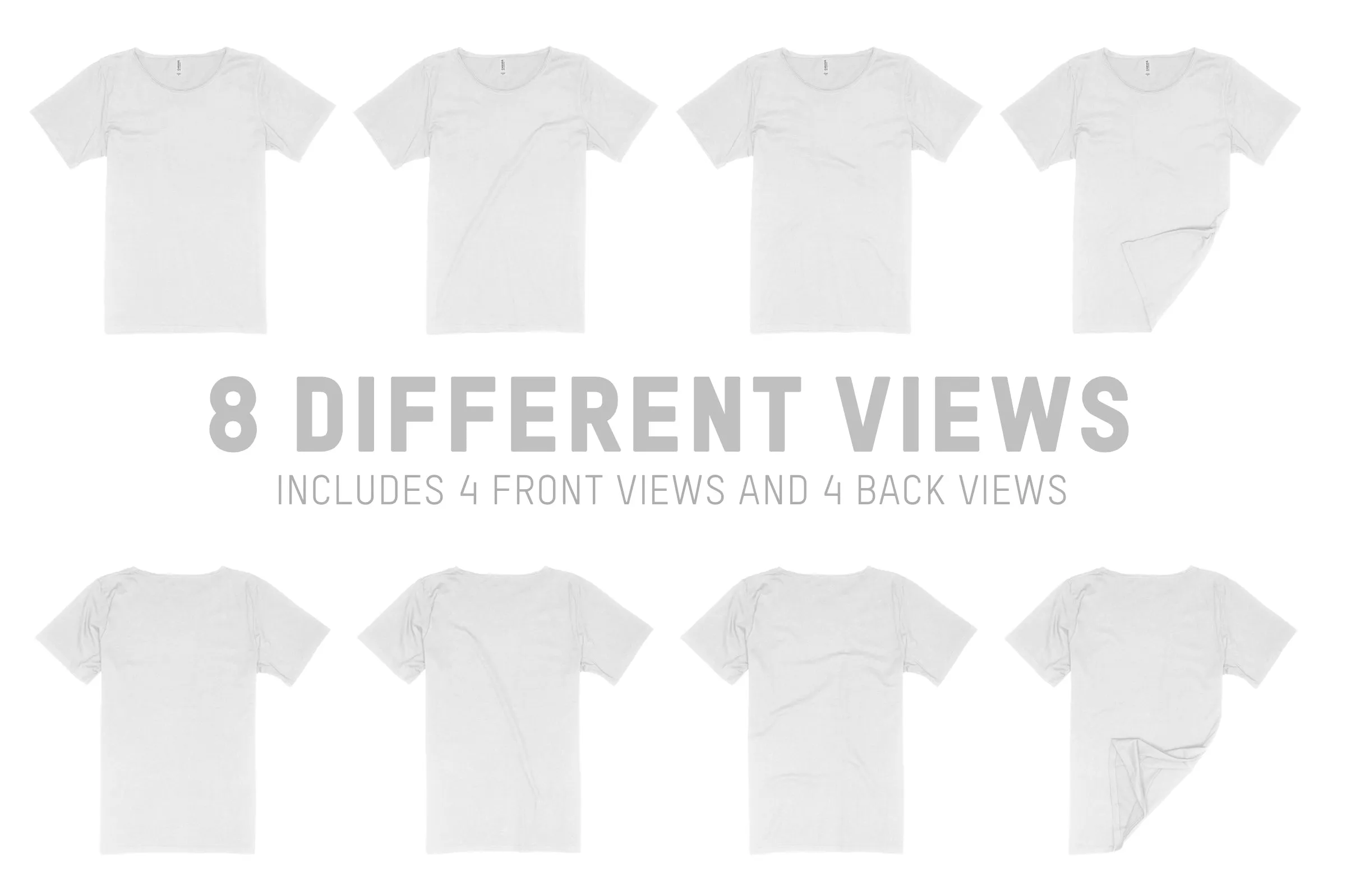 Bella   Canvas 3014 Men's Raw Neck T-Shirt  Mockups