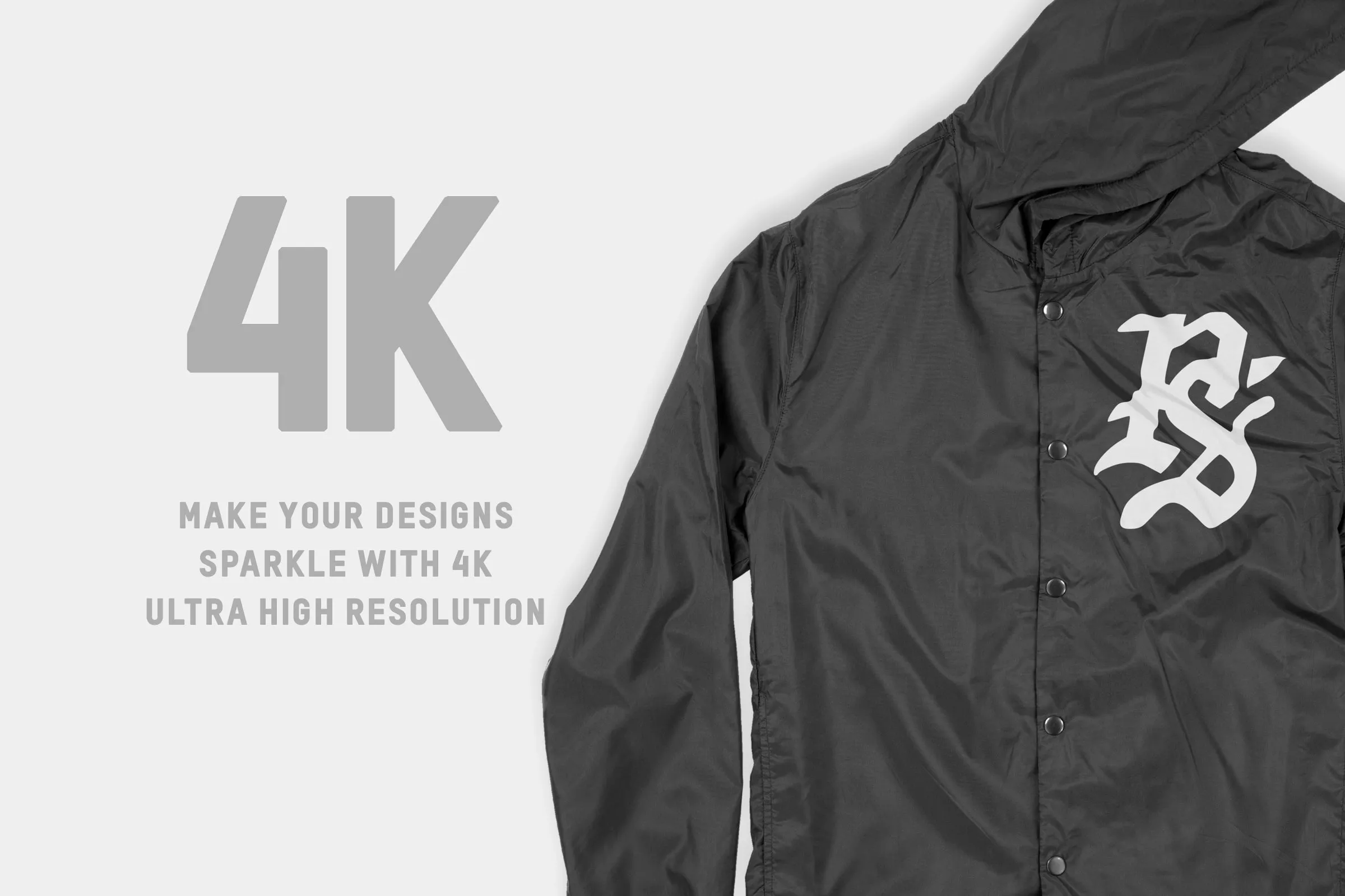 Bella   Canvas 3955 Hooded Coach's Jacket Mockups