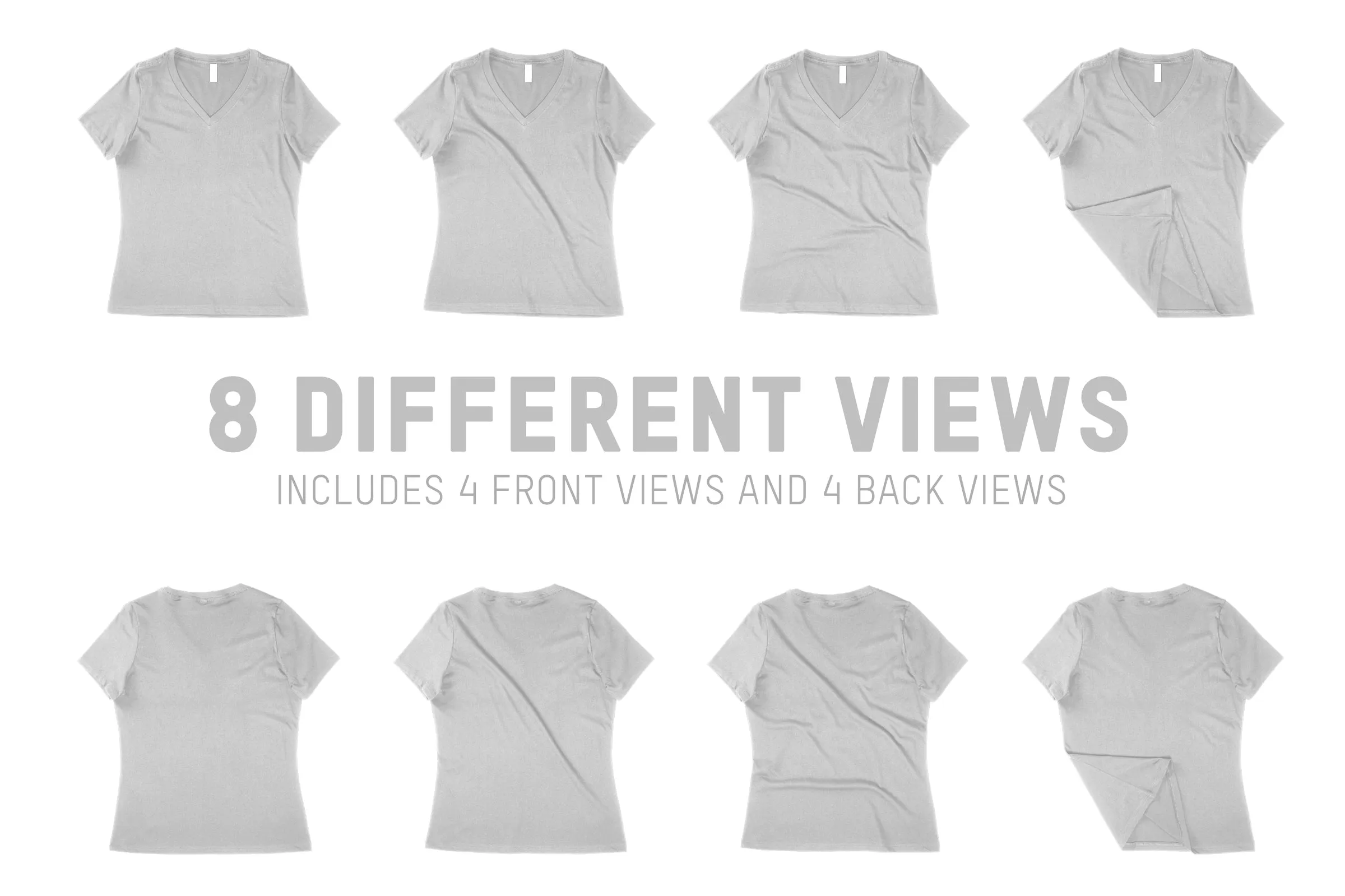 Bella   Canvas 6405 Women's V-Neck Mockups