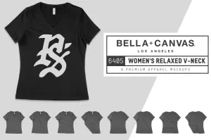 Bella   Canvas 6405 Women's V-Neck Mockups