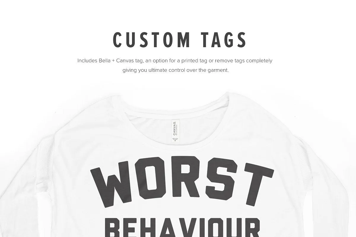 Bella   Canvas 8852 Women's Long Sleeve T-Shirt Mockups
