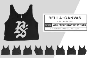 Bella   Canvas 8880 Flowy Boxy Tank Mockups