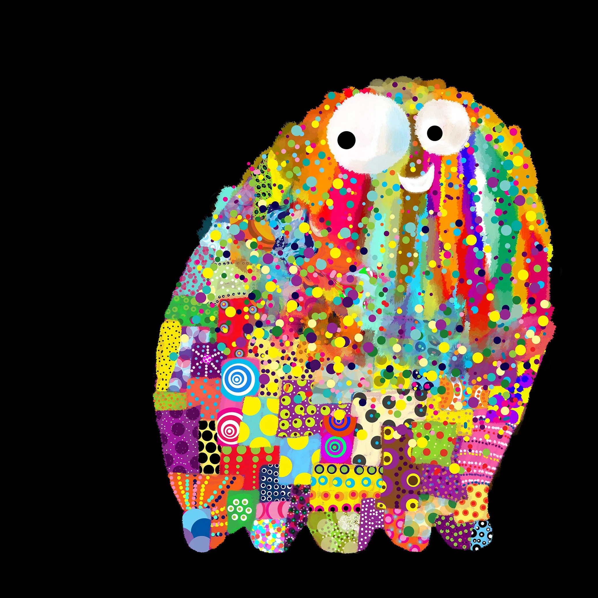 Bibsisita Clutch Bag- Dotted Monster