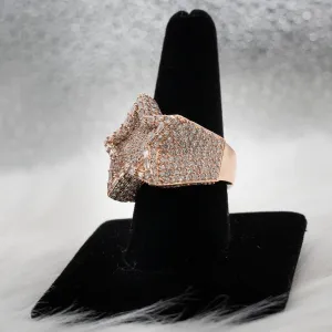 Big Star Ring 14K Rose Gold With Diamonds / 19.4gr / Size 10