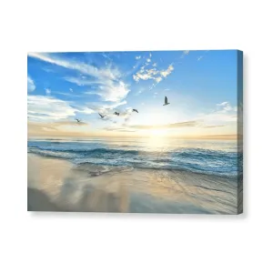 Birds over Sunset - Canvas Print