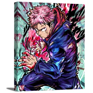 Black Flash Jujutsu Canvas Wall Art
